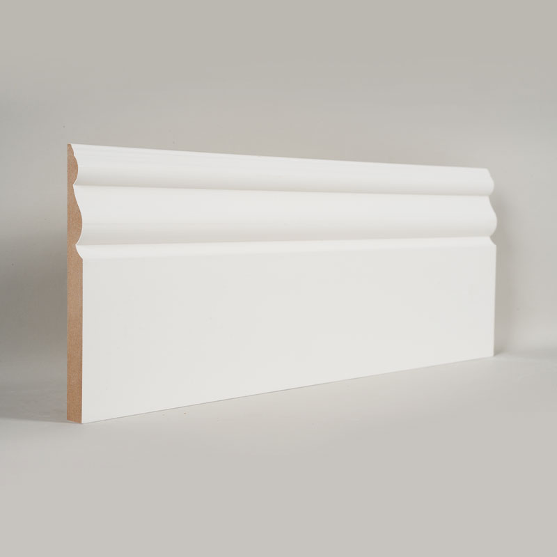 Listwa przypodłogowa MDF (zagruntowana wypełniaczem i biała perłowa) 3/5' x 6'