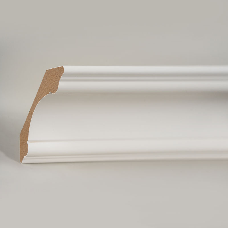 Listwa koronowa MDF (zagruntowana wypełniaczem i biała perłowa) 3/4' x 3 3/8'