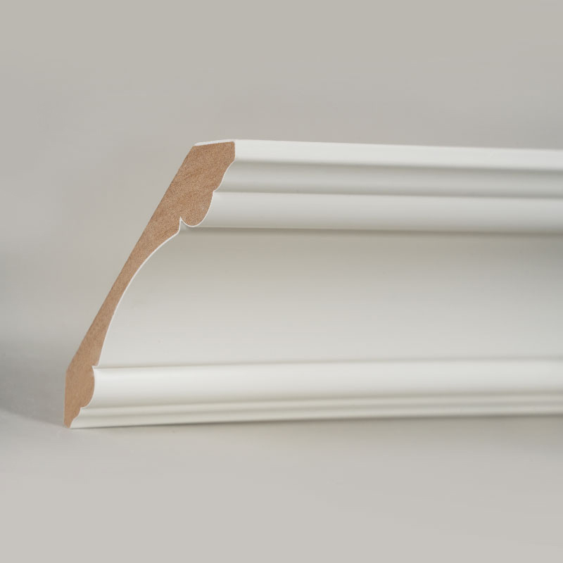 Listwa koronowa MDF (zagruntowana wypełniaczem i biała perłowa) 3/4' x 4 3/4'