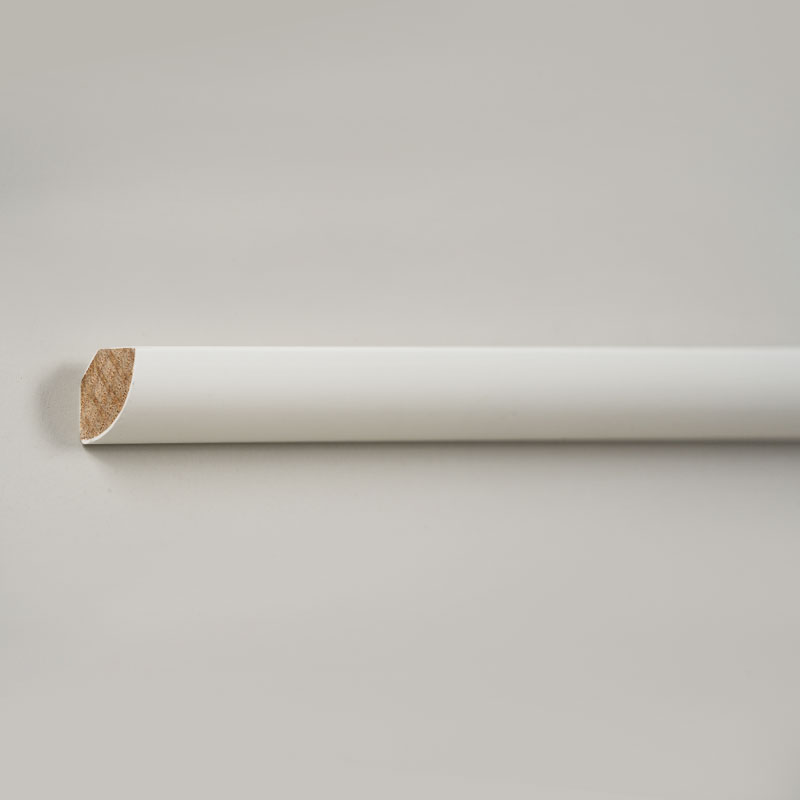 Listwa ćwiartkowa z litego drewna (zagruntowana wypełniaczem) - biała 3/5' × 3/5'