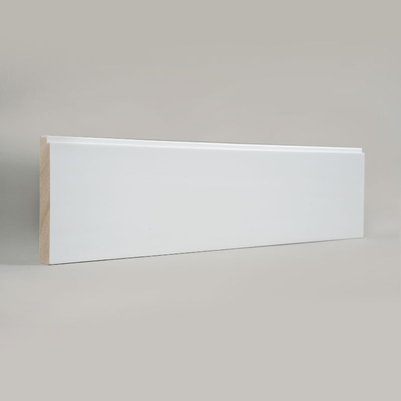Listwa przypodłogowa z drewna sosnowego (zagruntowana i pomalowana) - biała 3/5' x 3 15/16'-A1
