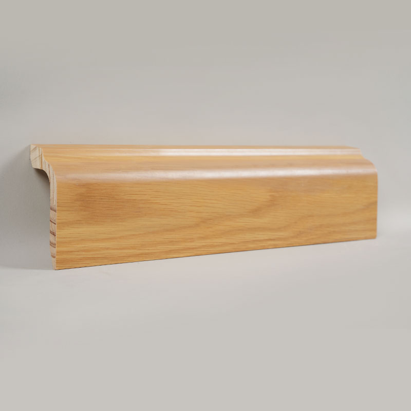 Listwa przypodłogowa z drewna sosnowego (oklejona okleiną z białego dębu + farba) - kolor dębu 1 3/5'x3 5/9'