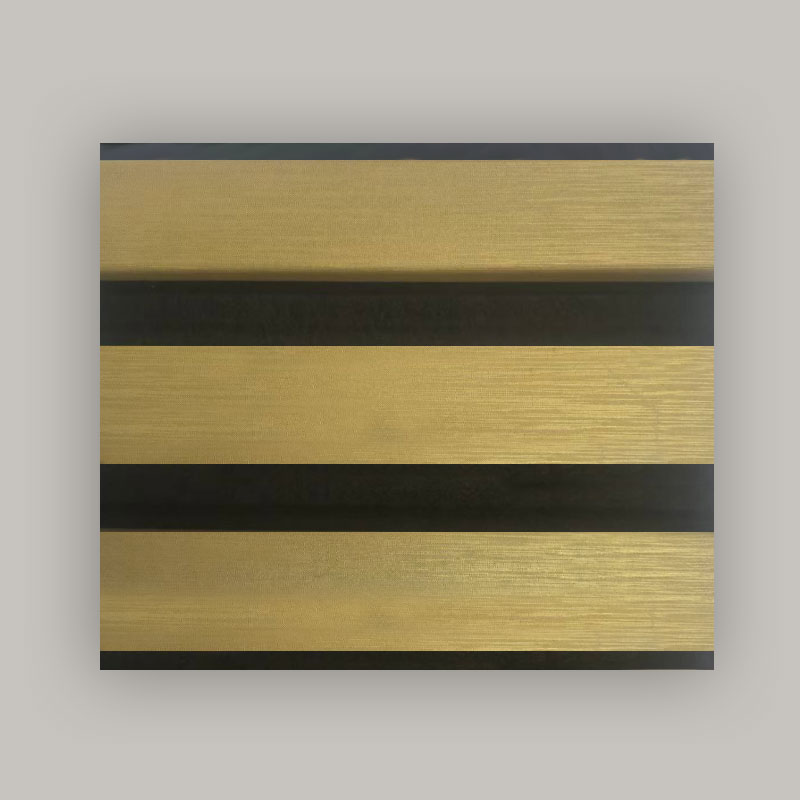 Kratka ścienna/akustyczny panel ścienny (jednostronnie owinięty PCV) - kolor metalicznej szczotkowanej 2400/2700 mm x 600 mm