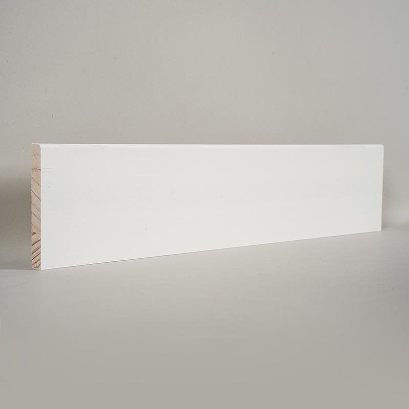 Listwa przypodłogowa sosnowa (zagruntowana wypełniaczem i biała perłowa) 1/2' x 3 1/2'