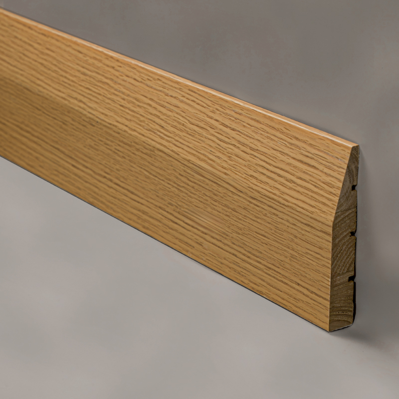 Listwa przypodłogowa z litego drewna (oklejona fornirem z czerwonego dębu + farba) - kolor dębu 3/5' x 3 15/16' Listwa przypodłogowa z litego drewna (oklejona fornirem z czerwonego dębu + farba) - kolor dębu 3/5' x 3 15/16'