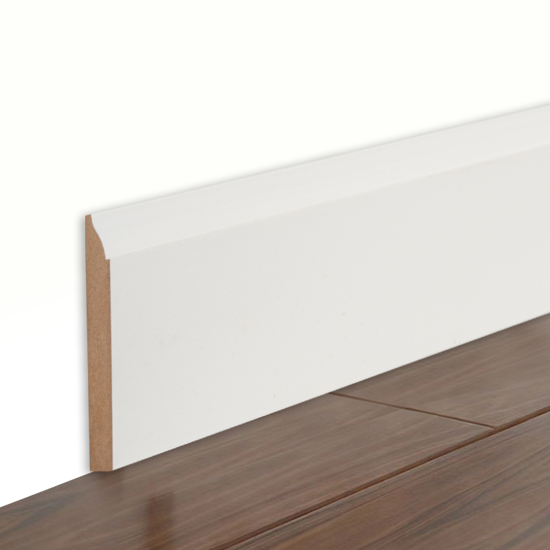 Listwa przypodłogowa MDF (zagruntowana wypełniaczem i biała perłowa) 3/5' x 4 1/4'