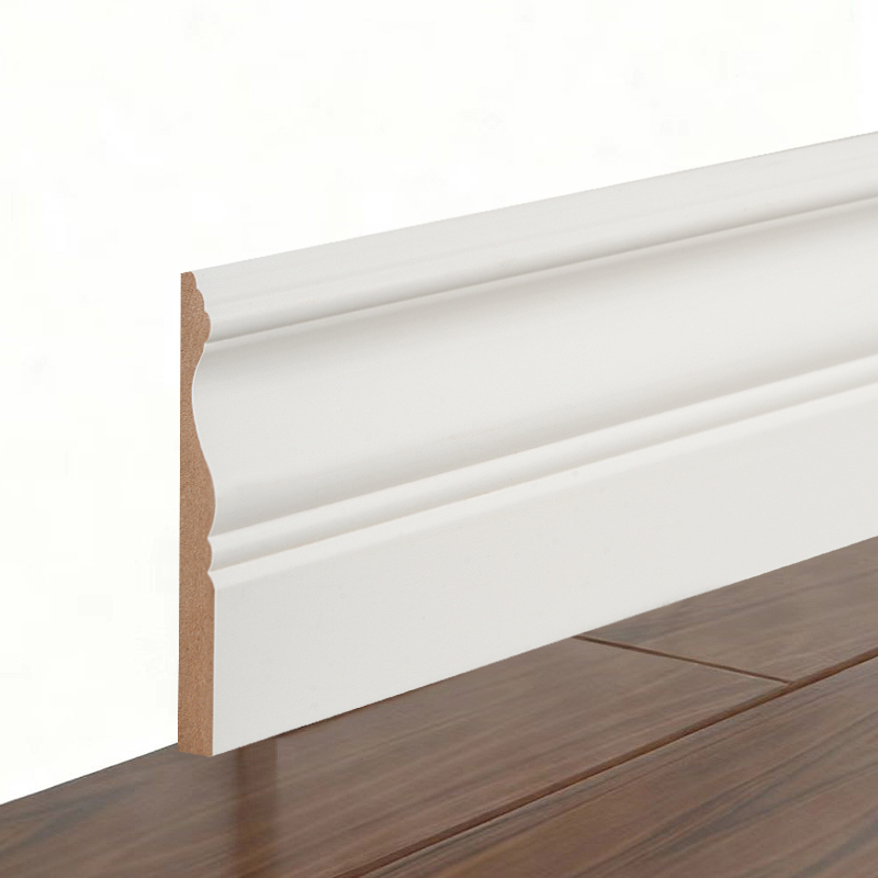 Listwa przypodłogowa MDF (zagruntowana wypełniaczem i biała perłowa) 3/5' x 4'